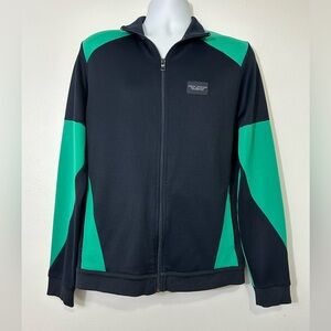 Armani Exchange Mens Size Large Black and Green Track Jacket